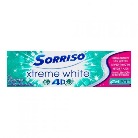Creme Dental Sorriso Xtreme White 4D Mint 70g