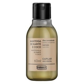 OLEO CAPILAR CONCENTRADO KARITE+COCO 60ML FARMAX