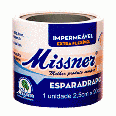 Esparadrapo Impermeavel Bege 2,5 Cm X 0,90 M Pk[12un] Missner