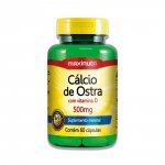 Cálcio De Ostra 500mg Vitamina D 60Cápsulas Maxinutri
