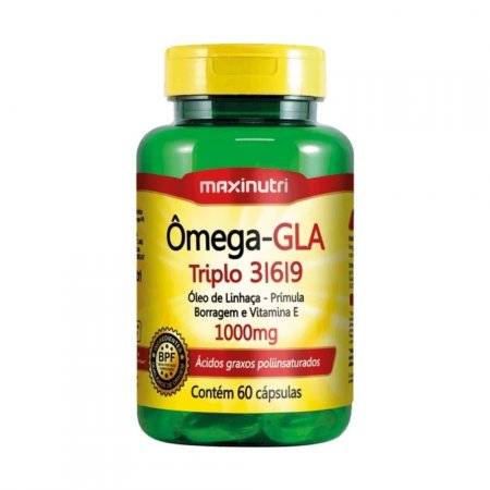 Ômega GLA 3 6 9 Linhaça Prímula Vitamina E 60Cáp - Maxinutri