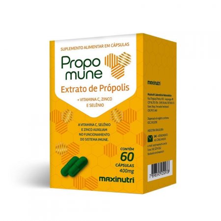 Propomune Própolis Vit. C e Zinco 60 Cápsulas MaxiNutri