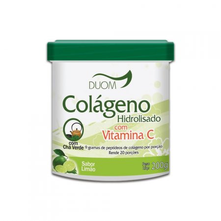 Colágeno Hidrolisado c/ Vitamina C & Chá Verde 200g Duom