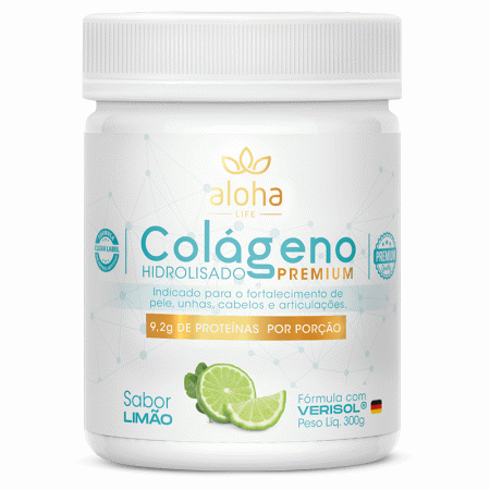 Colágeno Hidrolisado Premium Limão 300g - Aloha