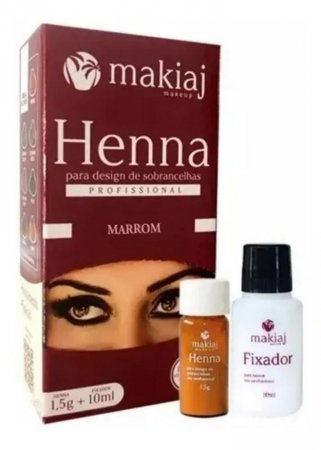 Henna Sobrancelhas Makiaj Marrom 1,5g +10ml