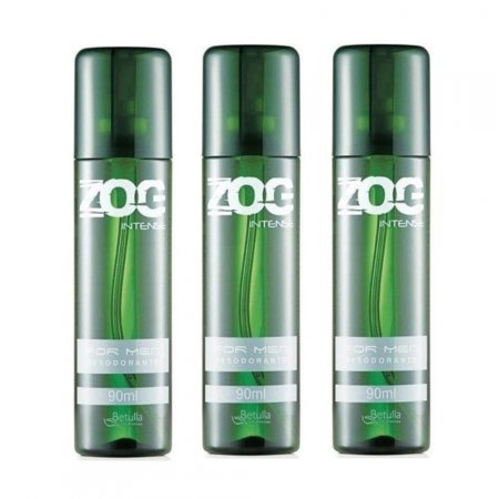 Desodorante Zog Intense For Men 90ml (kit c/ 03un)