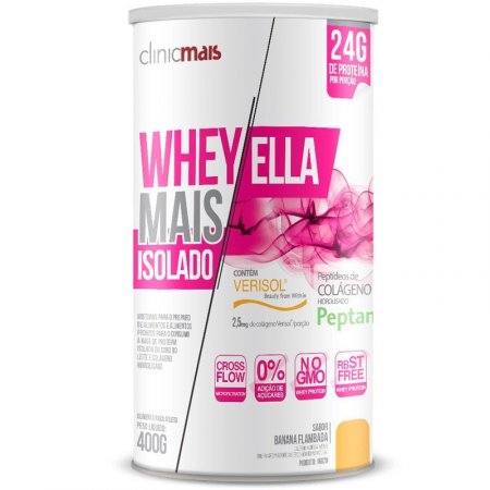 Whey Protein Isolado Ella 27g Revitá 400g Banana Flambada