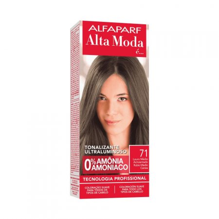 Tonalizante Alta Moda 7.1 Louro Médio Aciz Alfaparf 120G