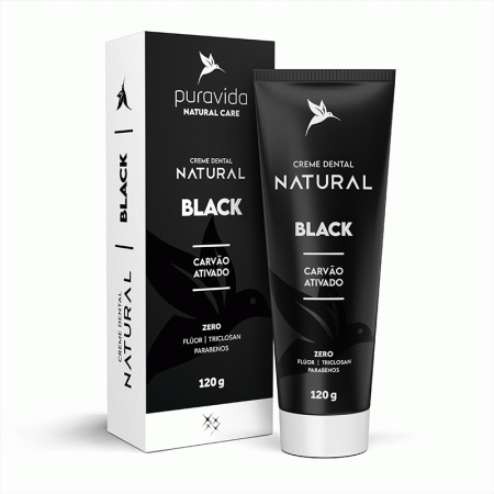 Creme Dental Natural Black Tubo 120g - Pura Vida