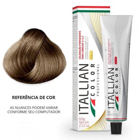 Coloração 831 Louro Claro Dourado Cinza Itallian 60G