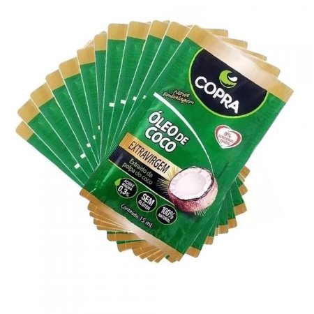 Kit Copra Óleo de Coco Extravirgem Sachê 15ml 12 unid.