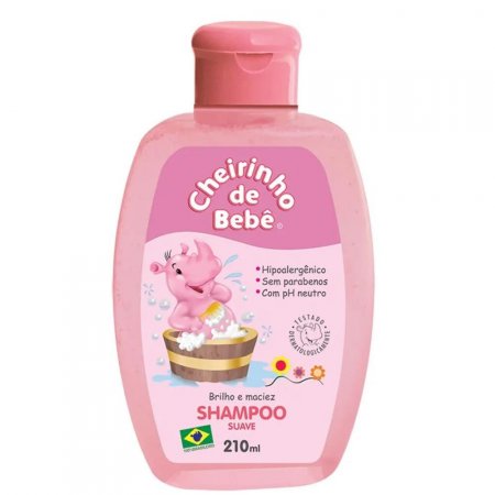 Shampoo Cheirinho De Bebê Rosa 210Ml