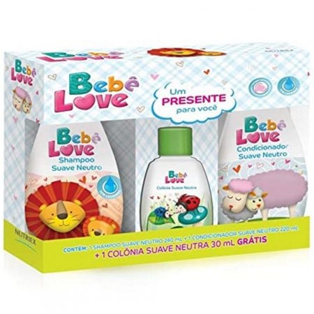 Kit Bebê Love Shampoo 240ml +Condicionador 220ml +Colonia