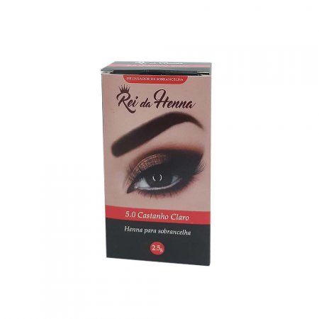Tinta Para Henna 5.0 Castanho Claro Rei Da Henna 2,5G