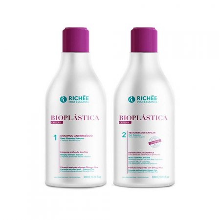 Kit Shampoo + Escova Progressiva Bioplástica Richée 600Ml
