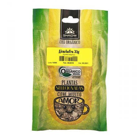 Alcachofra Chá Orgânico Kampo de Ervas 100% Folhas 30 gramas
