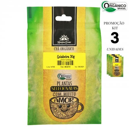 Goiabeira Chá Orgânico da Folha Kampo de Ervas 3und 30g cada