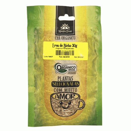 Erva de Bicho Chá Orgânico 100 % Folhas 30 g Kampo de Ervas